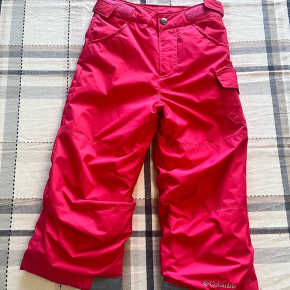 Columbia Kids Bright pink Snow Pants - Picture 1 of 7